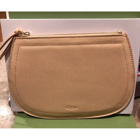 COPY - Chloe Leather Pouch Pink Beige with Box Limited Edition - Picture 1 of 3